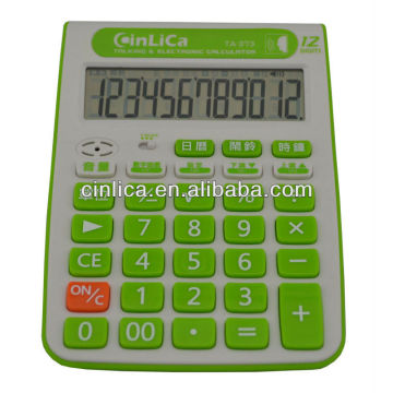 Speaking desk calculator with alarm clock TA-373